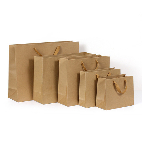 Horizontal Kraft Paper Bag Clothing Handbag Tea Food Chili Sauce Packaging Paper Bag Honey Gift Bag Zuo Fan 