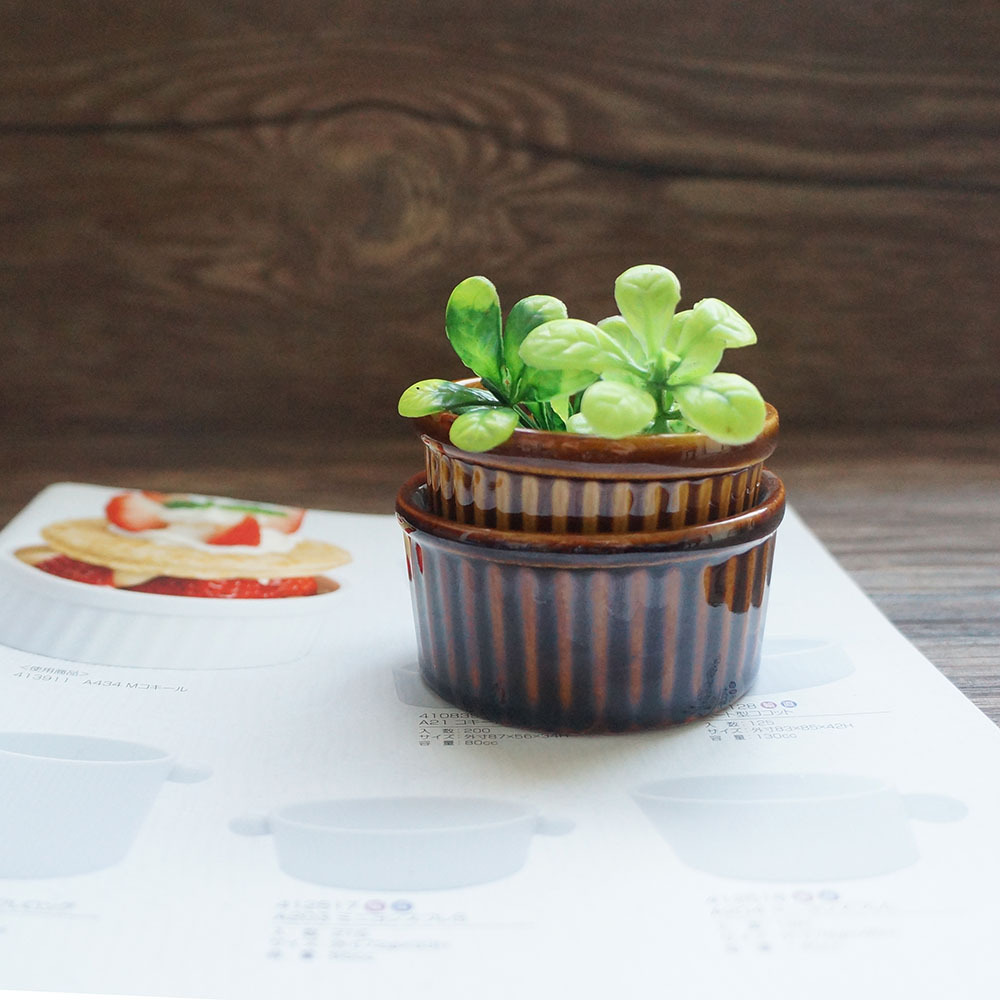 外贸古铜陶瓷条纹盅舒芙蕾烤碗焗饭碗慕斯杯布丁杯蛋糕模烘焙模具