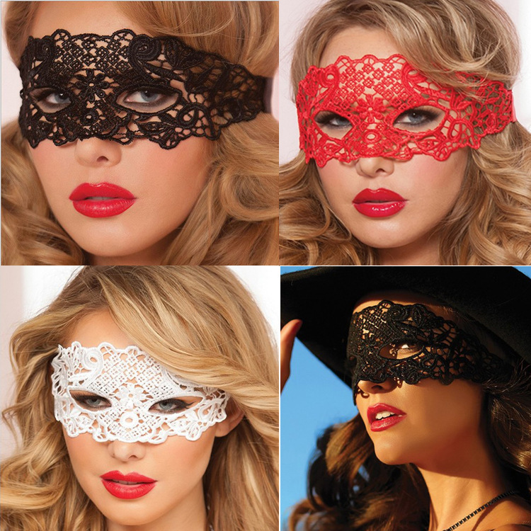 Red Zorro Irregular Lace Half-Face Mask Dance Party Adult Princess Eye Mask Female Halloween Props Performance