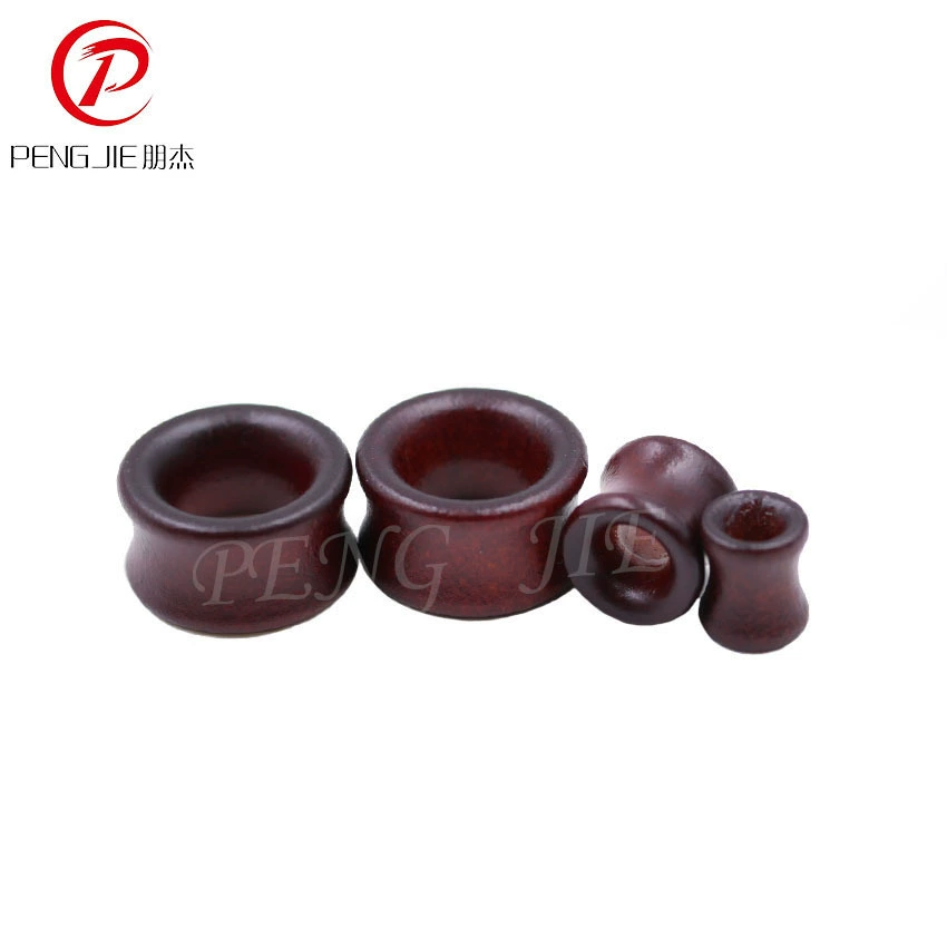 Деревянные туннели для ушей PENGJIE, полость из масляной древесины, европейский стиль, размеры 6–25 мм
