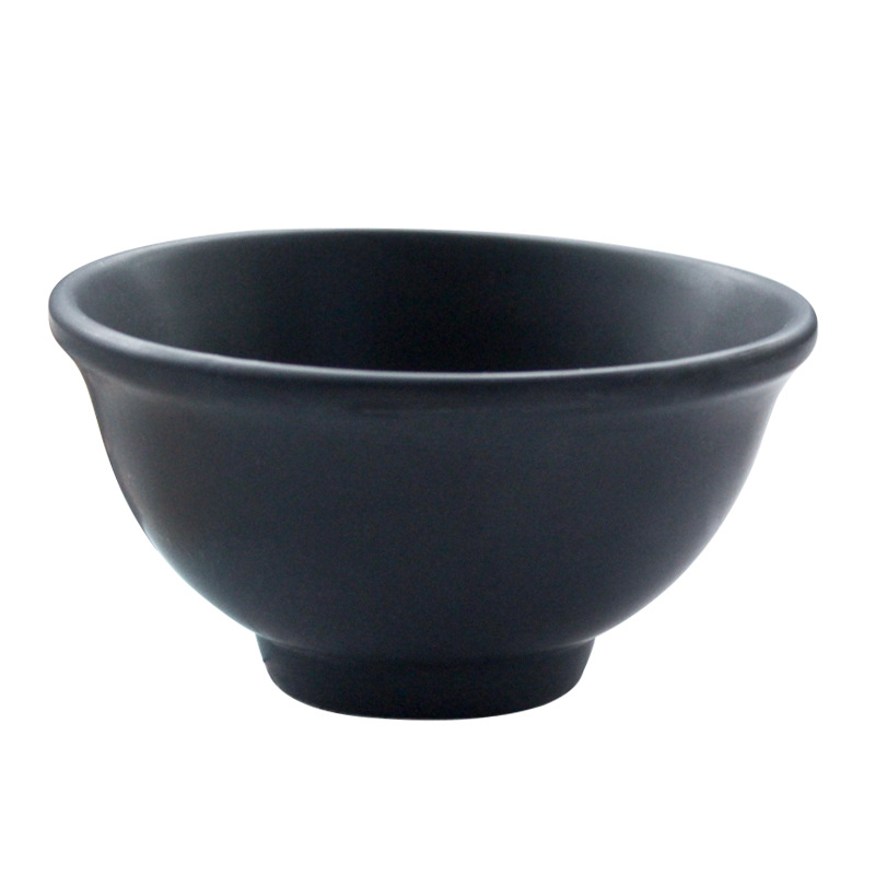 5,5 "Negro cerámica sopa tazón de arroz cubertería al por mayor