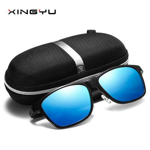 New style sunglasses, fashionable men's aluminum magnesium polarized sunglasses, full frame personalized sports sunglasses, fishing glasses XY045