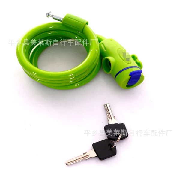Bicycle lock wire lock ring lock with bracket computer key 12*110 mountain bike equipment tin alloy lock cylinder