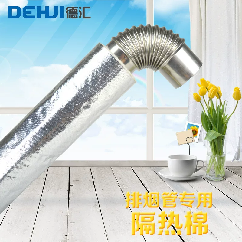 Изоляционная вата для Exhaust pipe, термостойкость, огнеупорность и теплоизолятор, выхлопная труба газового водонагревателя, дымоход плиты, защита от ожогов