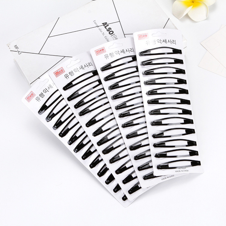 Fashion simple hairpin large black BB Clip 2 yuan shop jewelry stall supply