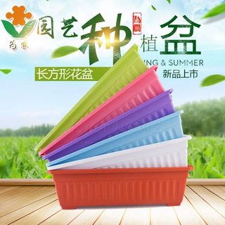 大号花盆长方形种菜盆塑料长条花盆 阳台种菜盆托盘花卉花架花槽