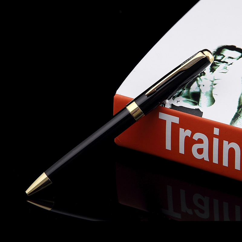 Fábrica al por mayor de metal giratorio bolígrafo creativo negocio publicidad regalo aceite pluma impresa LOGO entrega de una sola pieza