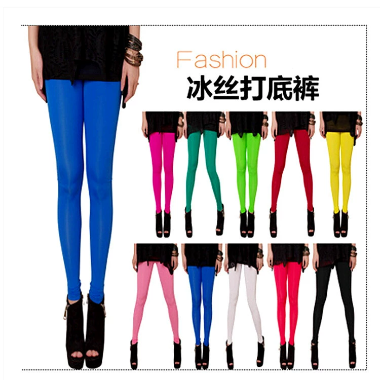 Лет leggings из шелка с эластичной вставкой: цветные брюки большого размера, фигурализованные, защита от солнца