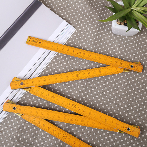 Wooden folding ruler folding ruler wooden ruler metric scale ruler drawing tool teaching supplies