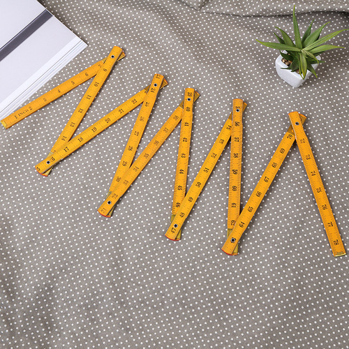 Wooden folding ruler folding ruler wooden ruler metric scale ruler drawing tool teaching supplies