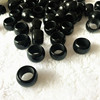 Acrylic black beads, 15mm, 1cm