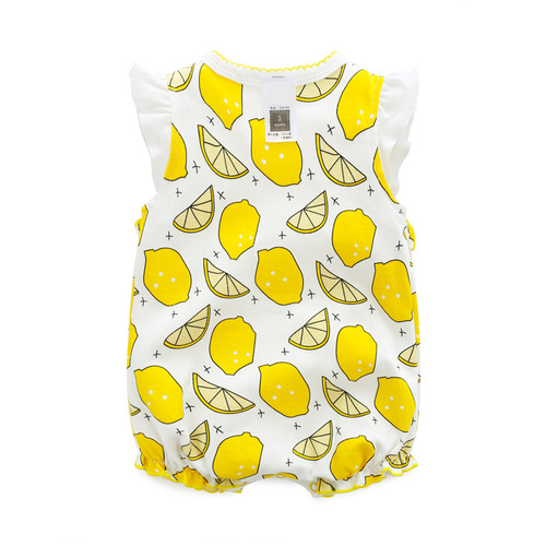 Baby one-piece summer outfit for newborns, pure cotton, sleeveless, for little girls, thin summer wear for infants