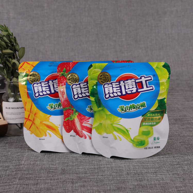 制定批发自立自封异形袋量多优惠拉链易撕彩印糖果软糖包装袋易撕