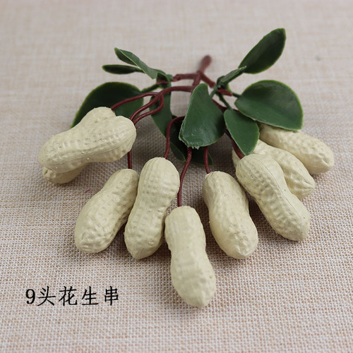 Wholesale of simulated fake dried fruits and vegetables Photography shooting background decoration Early education props model plastic peanuts