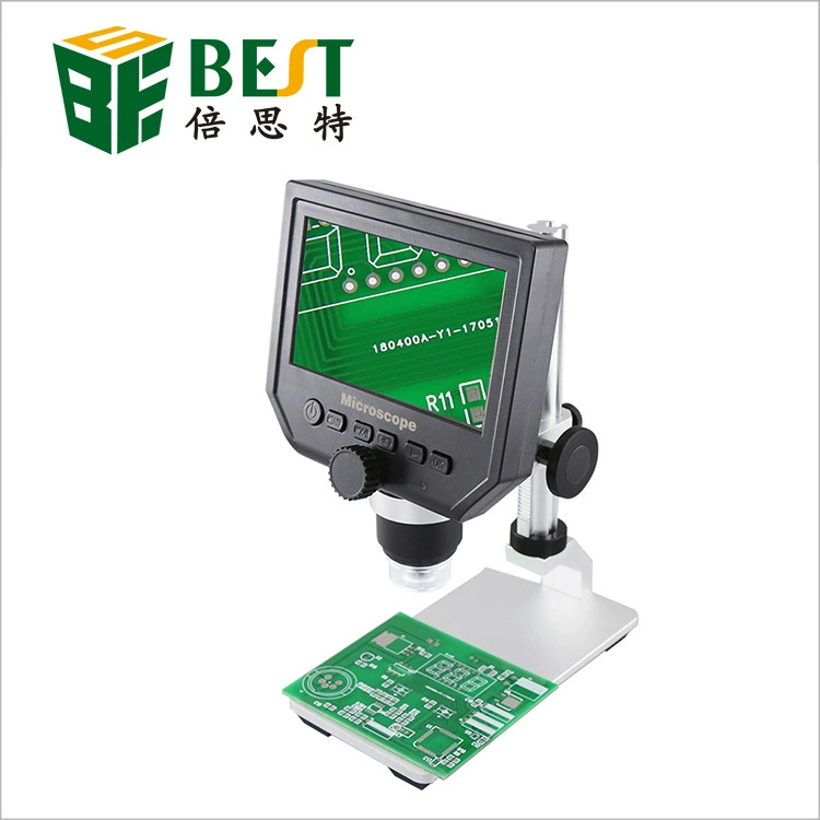 Лучший электронный микроскоп Портативный HD мобильный телефон Ремонт лупы 600 раз металлический каркас микроскопа