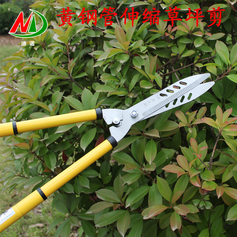 黄钢管伸缩草坪剪 篱笆剪 冬青剪 绿化园艺修枝剪 园艺整枝剪