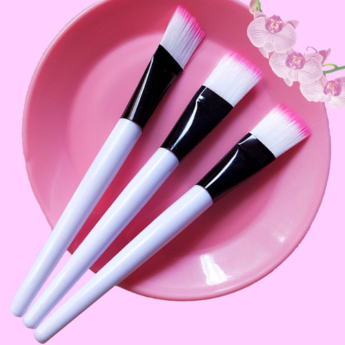 Manufacturer's portable soft-bristled two-color facial mask makeup brush beauty tool DIY homemade facial mask brush with customizable LOGO