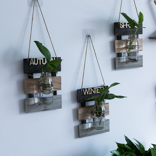 Wall decoration hydroponic vase wall hanging creative room wall decoration pendant floral plant home wall hanging pothos