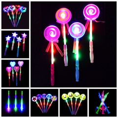LED variable frequency luminous lollipop fairy stick love flash stick four-section stick sound and light music sword luminous toy