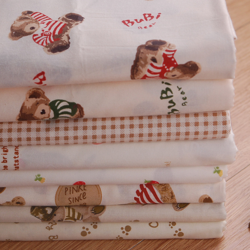 Wholesale cotton twill print small cartoon cotton twill fabric cotton fabric 1.6 door width
