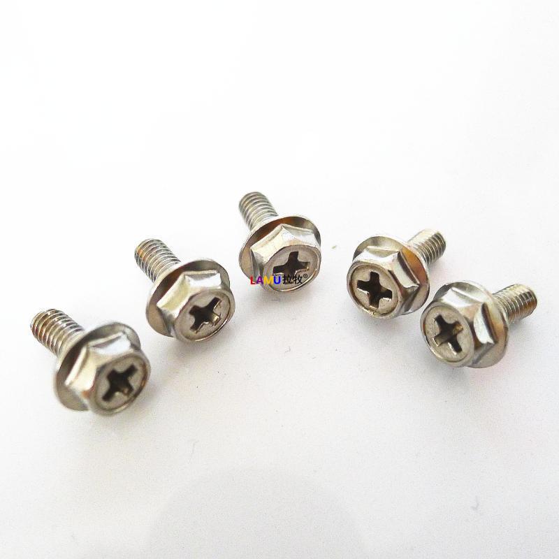 不锈钢外六角带垫法兰螺栓 十字带介法兰面螺丝M4 M5 M6