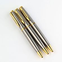 厂家现货斜头金属圆珠笔商务转动签字笔两色可选可印LOGO