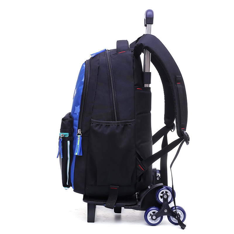 Nuevo estudiante de escuela primaria trolley mochila niños y niñas de seis ruedas escalada de escaleras 4-6 grado mochila desmontable alivio de Carga Protección de la columna vertebral