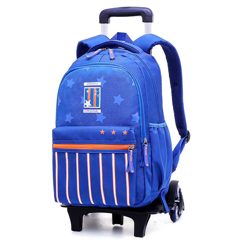 Nuevo estudiante de escuela primaria trolley mochila niños y niñas de seis ruedas escalada de escaleras 4-6 grado mochila desmontable alivio de Carga Protección de la columna vertebral
