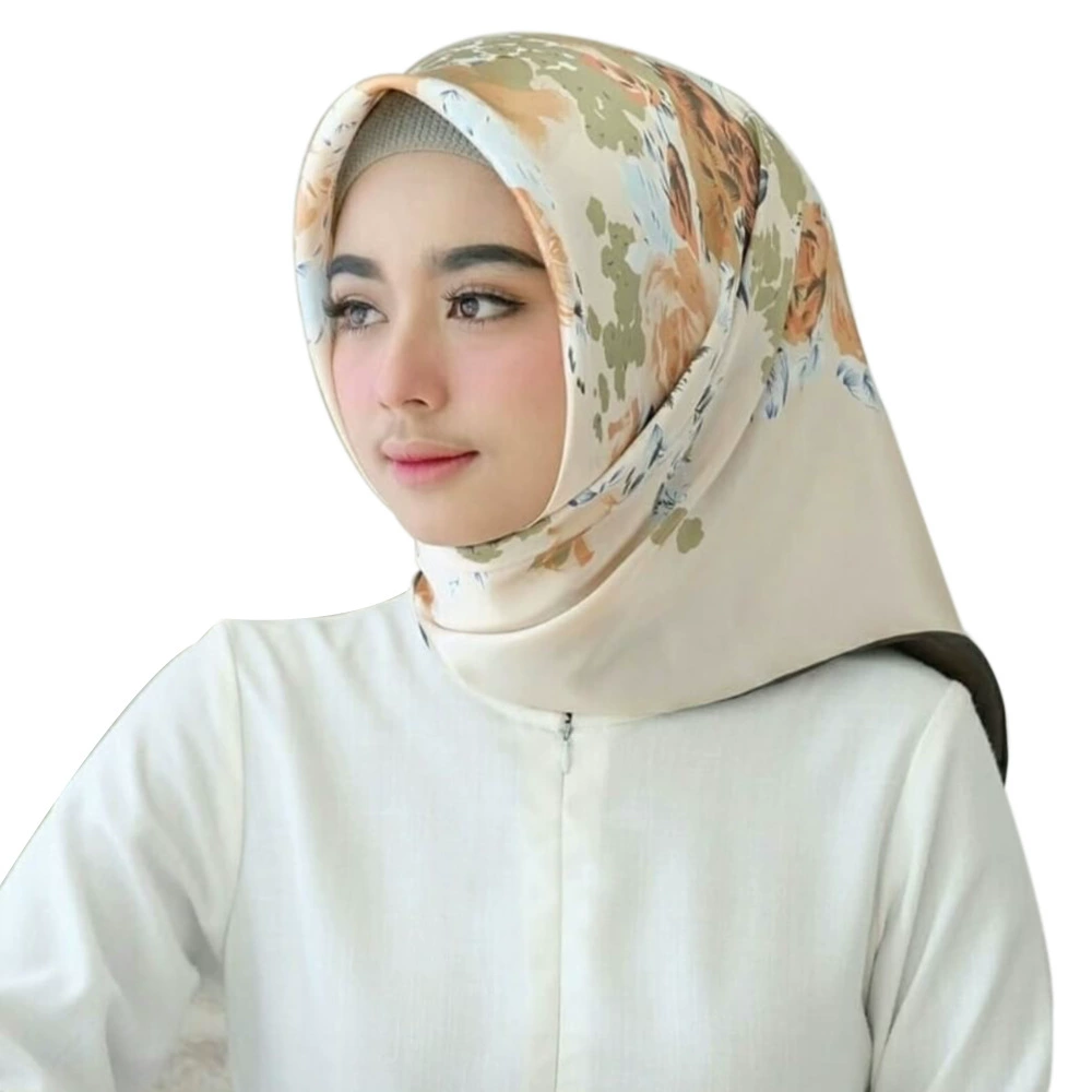 Иностранная торговля Alibaba cross-border Color Seal Silk Scarf Similled Sittette Satis Skin Skin Scarf Hijab