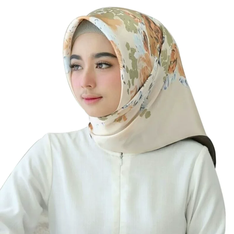 Иностранная торговля Alibaba cross-border Color Seal Silk Scarf Similled Sittette Satis Skin Skin Scarf Hijab