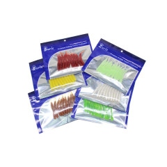 6.5cm/1.2g Lure Soft Baits for Pike, Mandarin Fish, Perch, and Red Shiner with Screw Tail and Straight Tail Texas Soft Baits