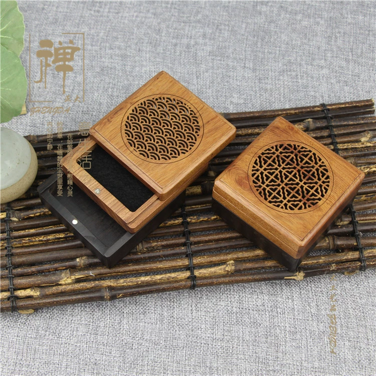 Курильница из черного дерева Двухслойная раздвижная крышка из палисандра курильница из сандалового дерева коробка для благовоний курильница