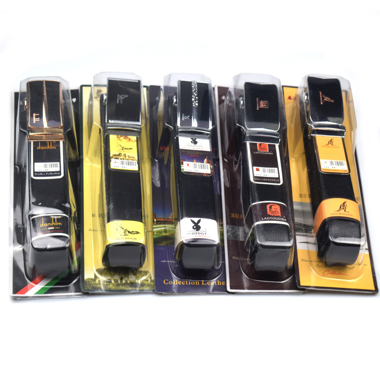Manufacturers wholesale men's brand belt box alloy automatic buckle…