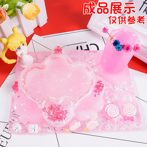 DIY crystal resin droplet tray mold, scalloped large long square rectangular storage box tray silicone mold