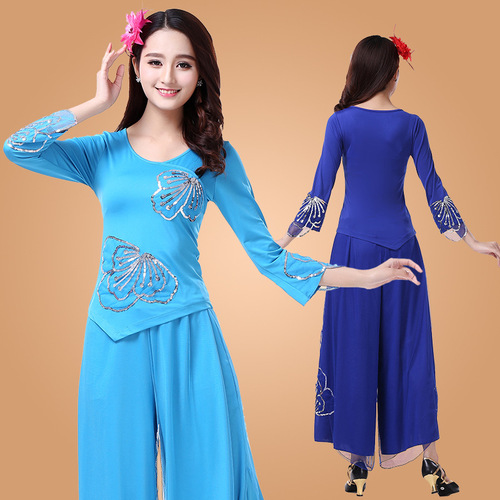 Xianghui  square dance clothing new set adult performance clothing performance clothing sports suit