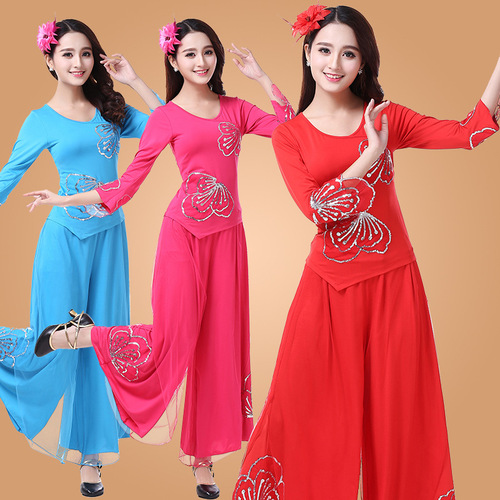 Xianghui  square dance clothing new set adult performance clothing performance clothing sports suit