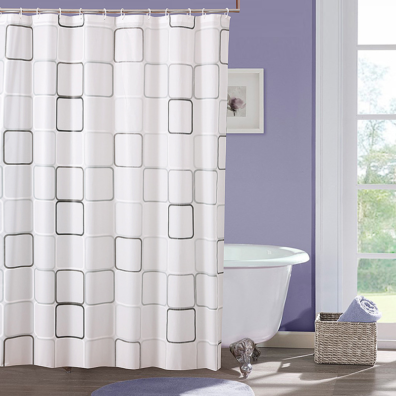 Peva Shower Curtain Bathroom Partition Curtain Window Curtain Door Curtain Manufacturer Style Waterproof with European and American Style with Hooks Peva Shower Curtain Bathroom Partition Curtain Window Curtain Door Curtain Manufacturer Style Waterproof with European and American Style with Hooks