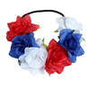 Brand hair accessory, elastic headband, European style, USA, flowered