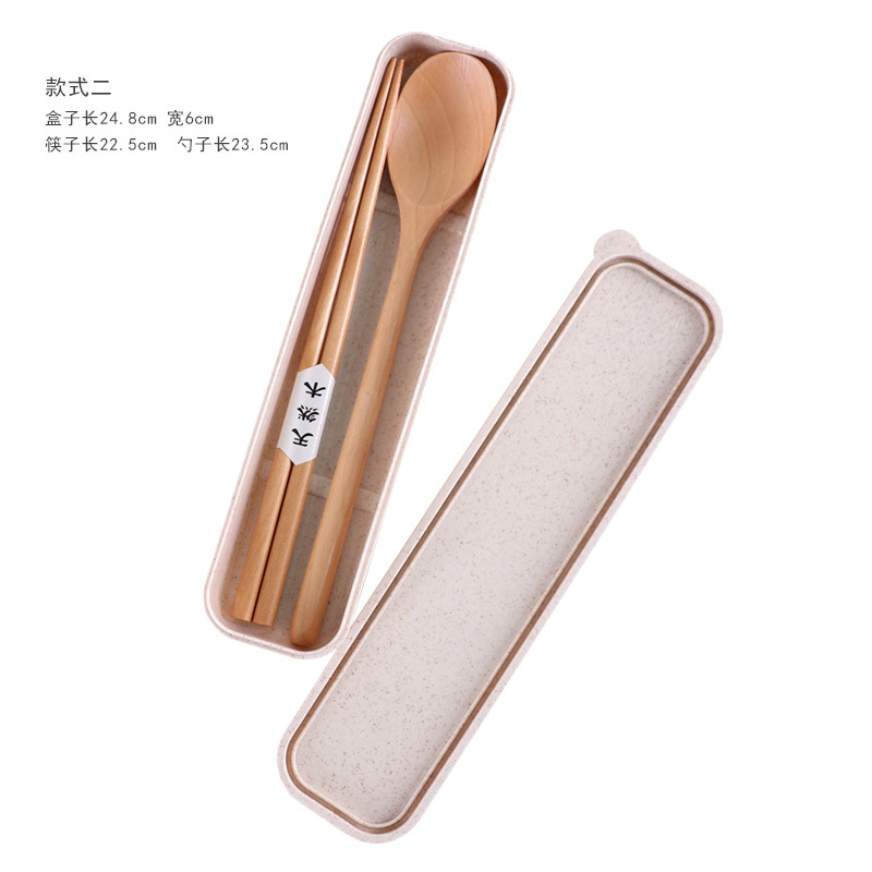 스타일 2 연꽃나무 235숟가락 + 연꽃나무 긴젓가락 + 대형 밀상자