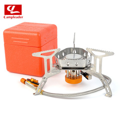 New outdoor windproof camping stove stove gas stove picnic stove split stove with ignition six-sided hole stove