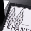 Fashionable metal long earrings with tassels, European style