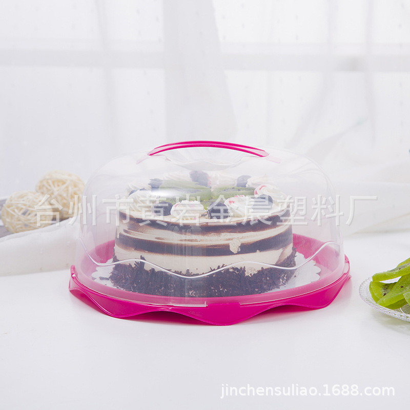 厂家直供8寸手提蛋糕盒食品级塑料PP材质适合烘焙包装礼品盒