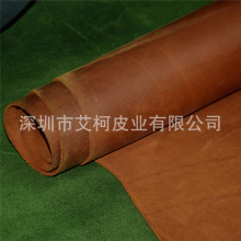定制疯马皮 黄牛皮 头层牛皮 复古油蜡变色皮 本子皮环保疯马皮料