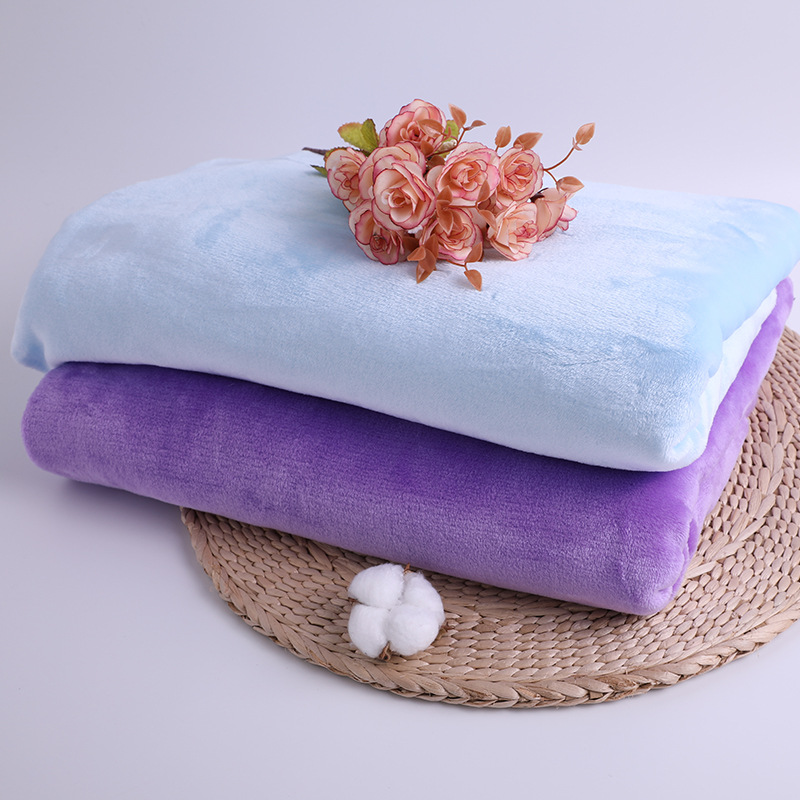 现货280克法兰绒面料单面双面白色法兰绒珊瑚绒数码印花毛毯布料