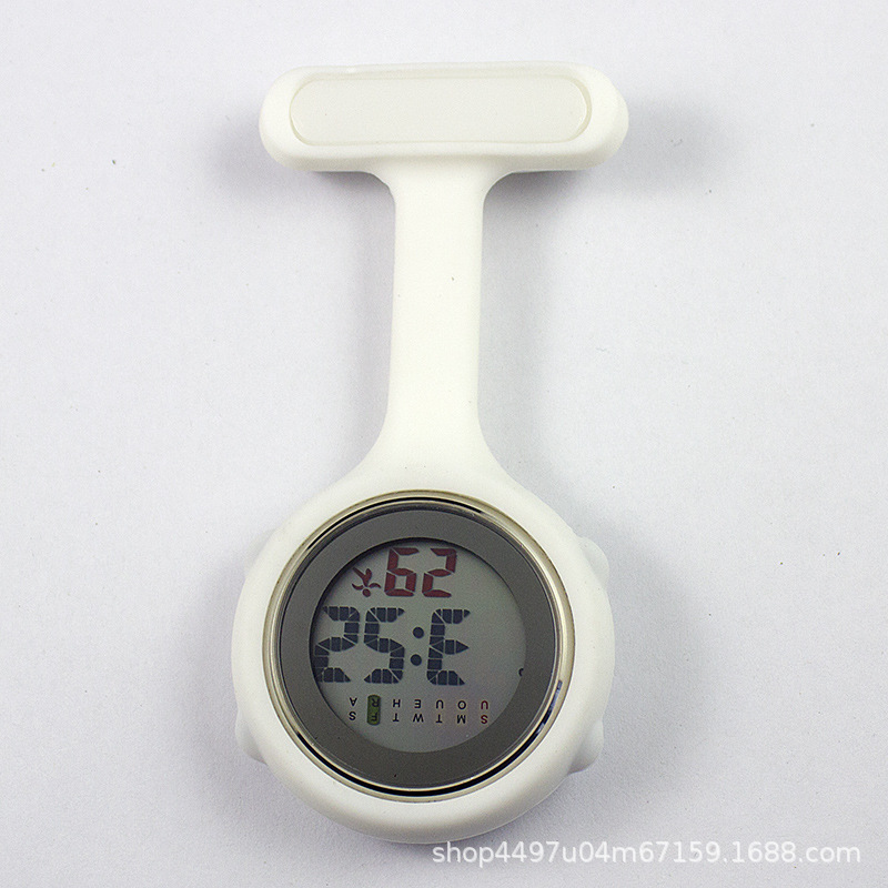 Digital silicona mudo electrónica luminosa enfermera reloj al por mayor estudiante portátil médico pin enfermera reloj al por mayor