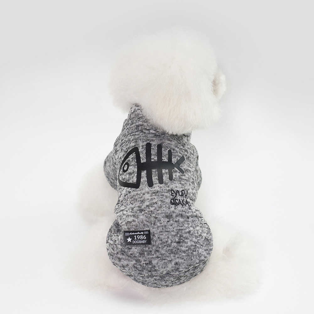 Ropa para perros ropa para mascotas Otoño e Invierno ropa para gatos de peluche perro pequeño perro ropa para mascotas 18 Fishbone suéter