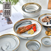 Jiazhou Nordic Ceramics Western Food Disk House Displate Dali Pattern Creative European Steak Daily Display Display