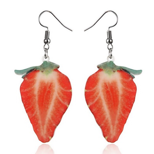 Korean style fruit earrings, creative, fresh and simple fruit jewelry, hot-selling earrings and earrings