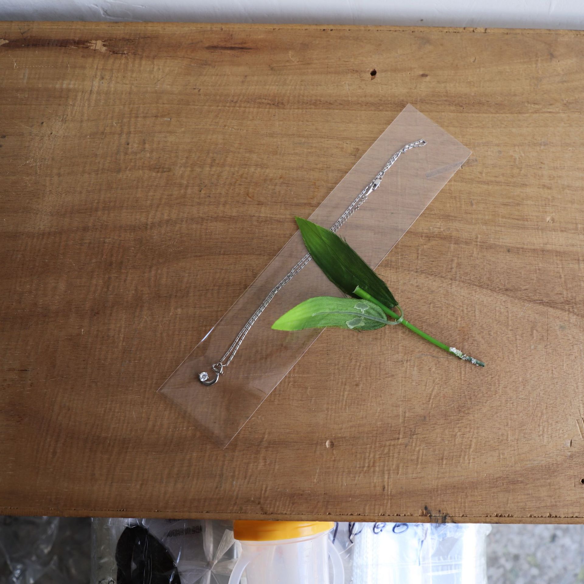 现货长条饰品透明塑料袋加厚OPP平口袋印刷LOGO项链毛衣链包装袋