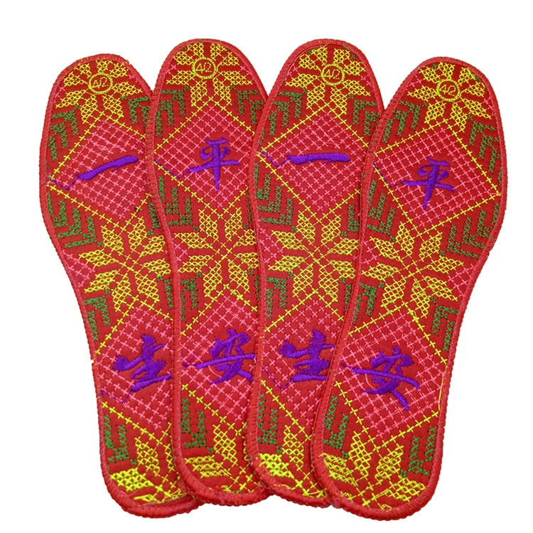 Стельки оптом благоприятные стельки для вышивки крестиком мягкие повседневные различные благоприятные узоры Случайная Доставка